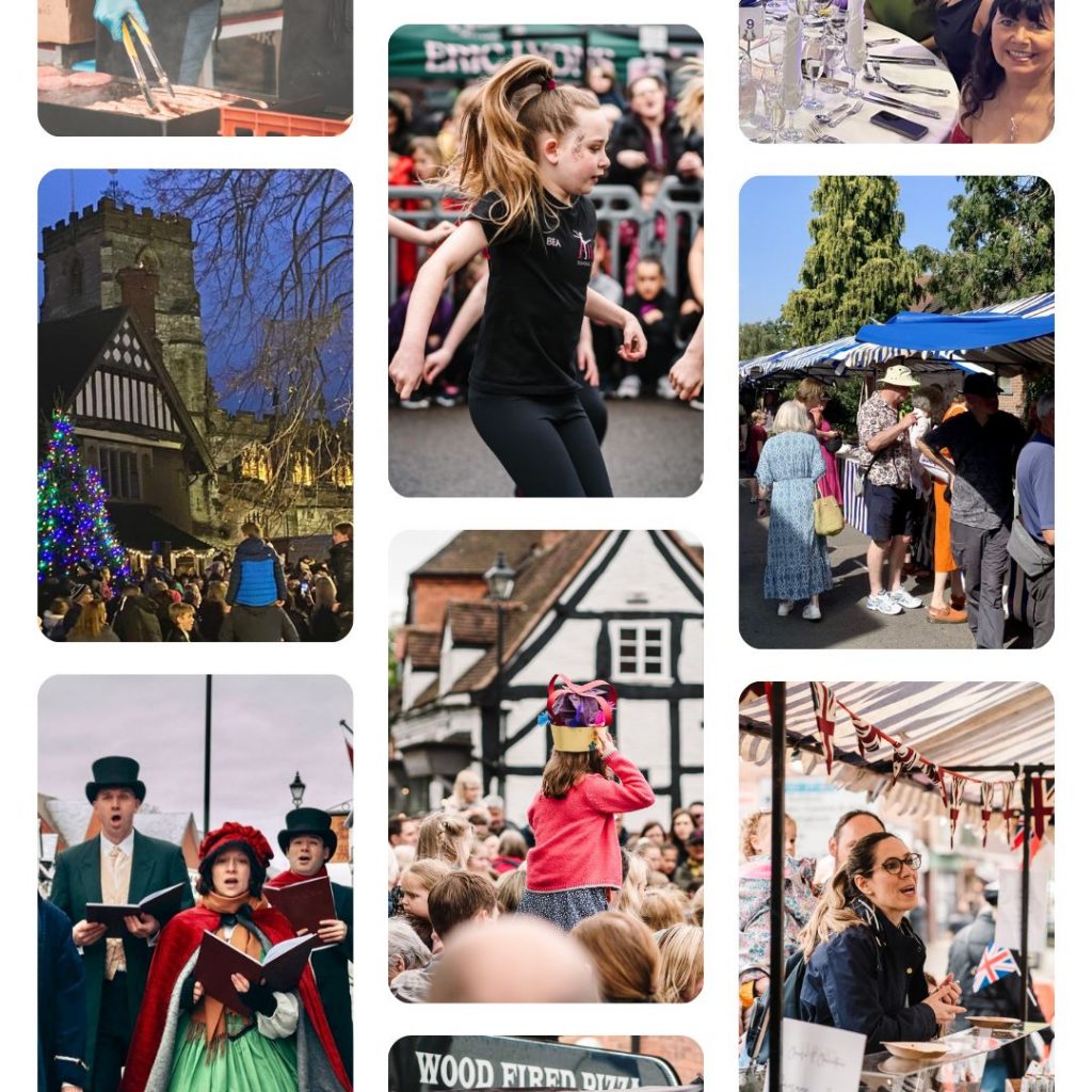 images of people enjoying High Street celebrations, markets and Christmas entertainment