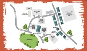 A map showing the layout of Knowle Midsummer Celebrations